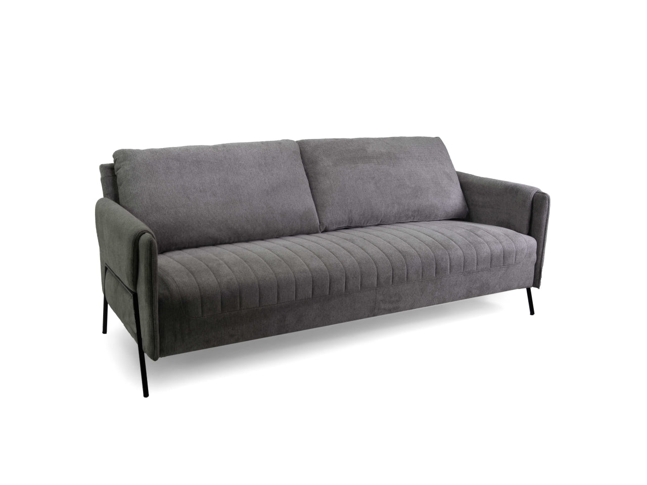 Divano tessuto 3 posti grigio 195x77xh.85cm