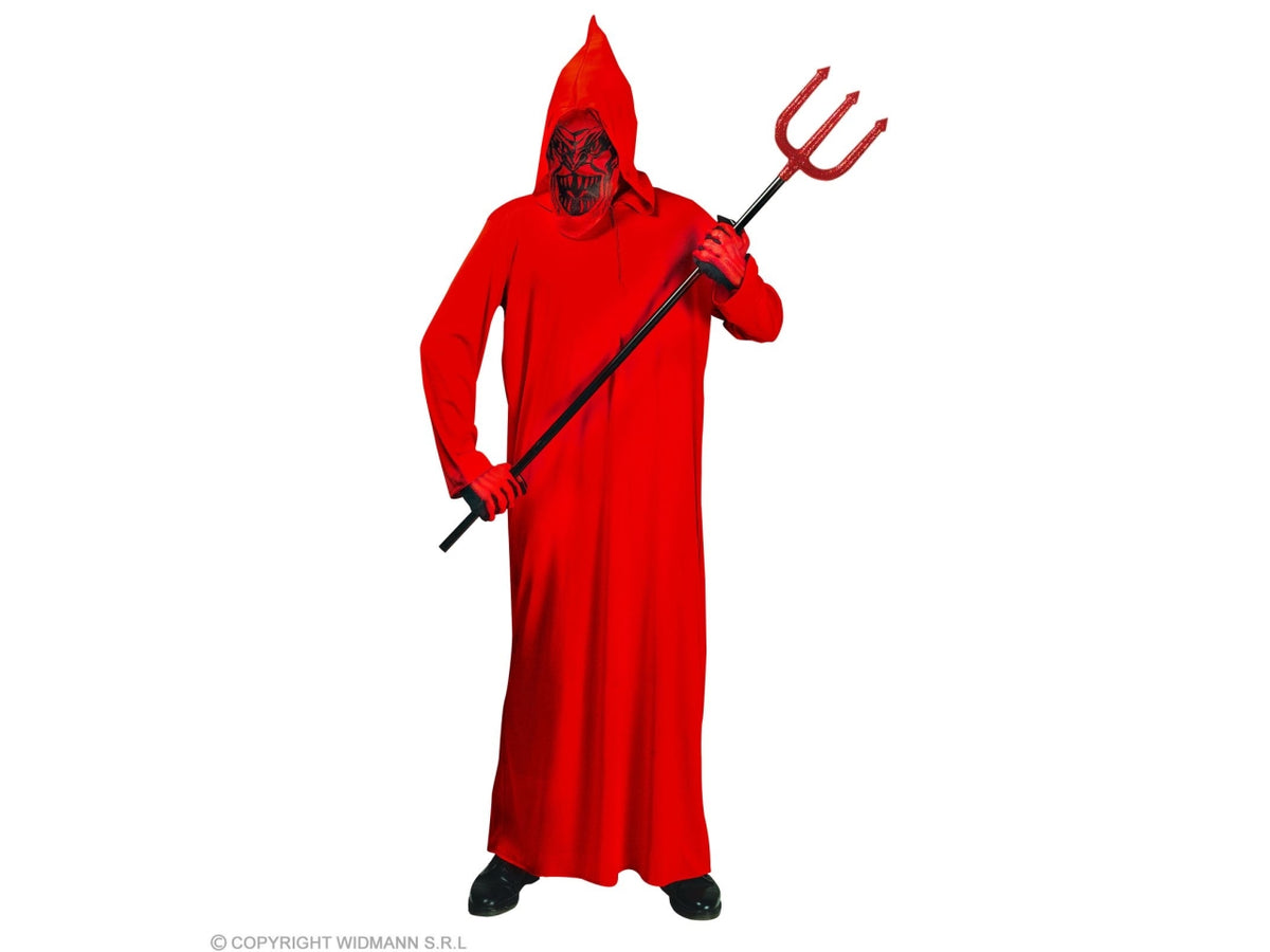 Costume diavolo 158cm 11-13anni composto da tunica con cappuccio e maschera