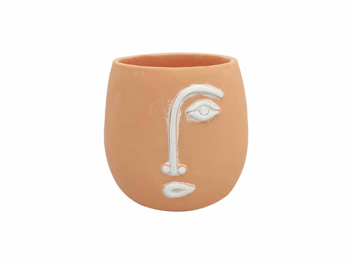 Cache pot faccia h20cm argilla $