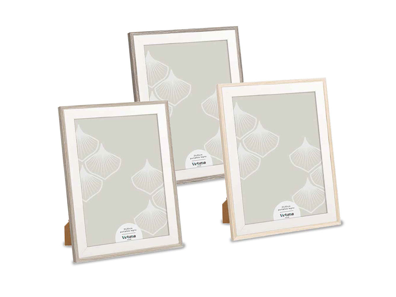 Porta foto in mdf rovere bicolore stile contemporaneo 21x30 cm - Virtime