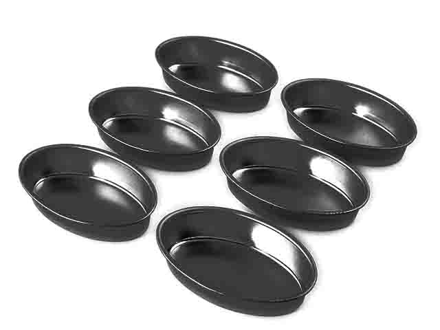 Forma ovale c/bordo 6 pezzi 10x6xh2.3cm 40271