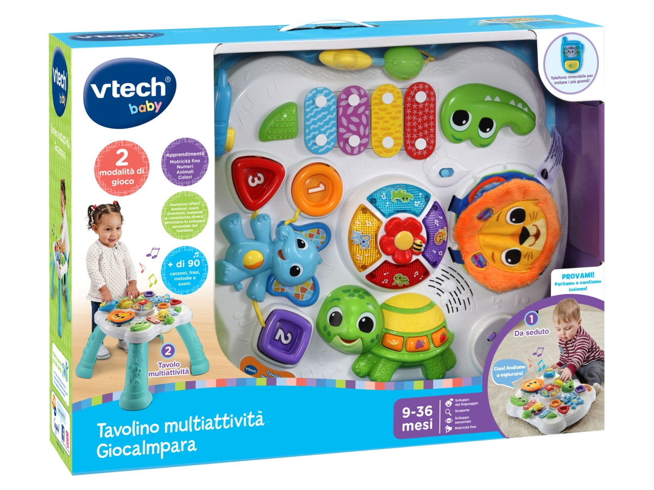 Tavolino multiattività gioca impara