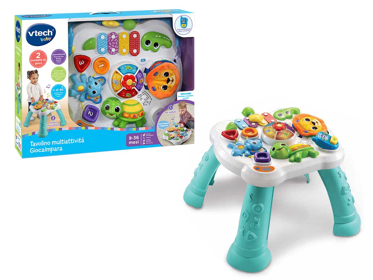 Tavolino multiattività gioca impara