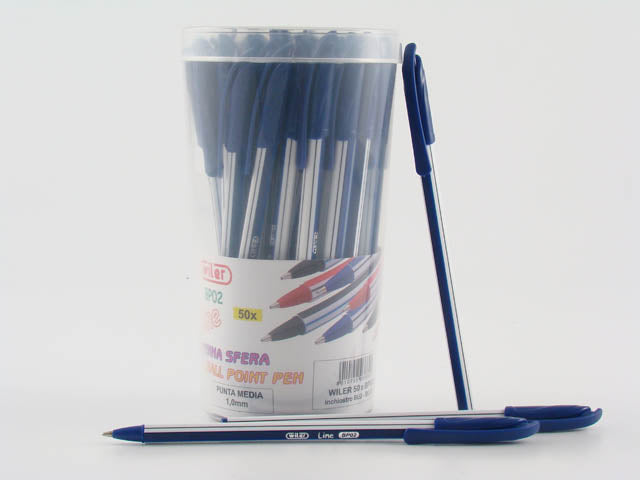 Penna a sfera line 1,0mm blu 50 pezzi