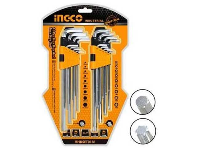 Chiavi esag 9 pezzi+ 9torx lunghehhkset0181