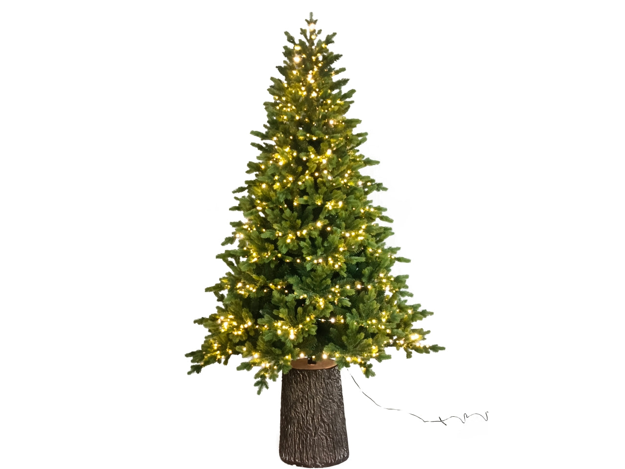 Albero selva 800led con tronco 180cm diametro 104cm 686 rami, montaggio ad ombrello