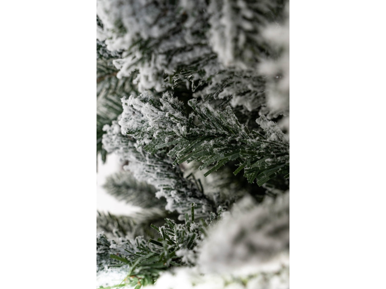 Albero valtellina innevato 240cm diametro 80cm 1198 rami, montaggio ad ombrello