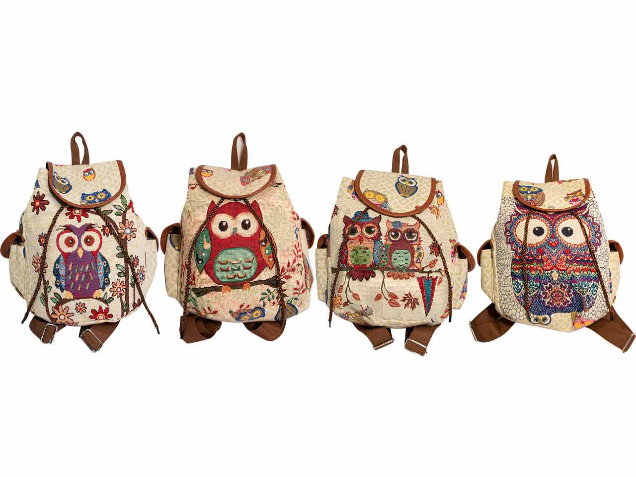 Zaino stoffa gufi 6340564