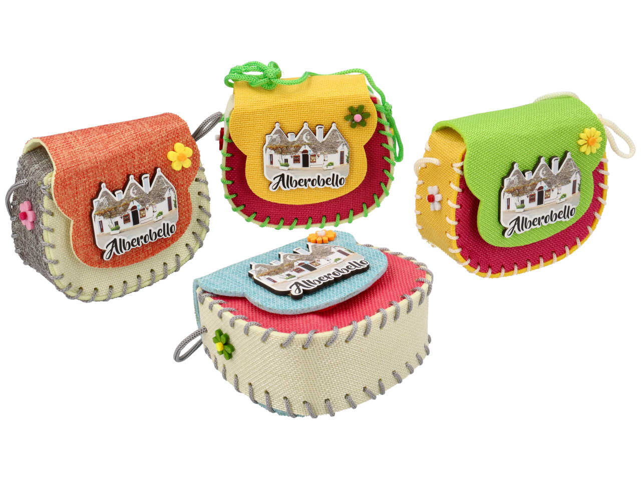Borsa stoffa Alberobello multicolor poliestere 14x11x5,5 cm - Zambiasi