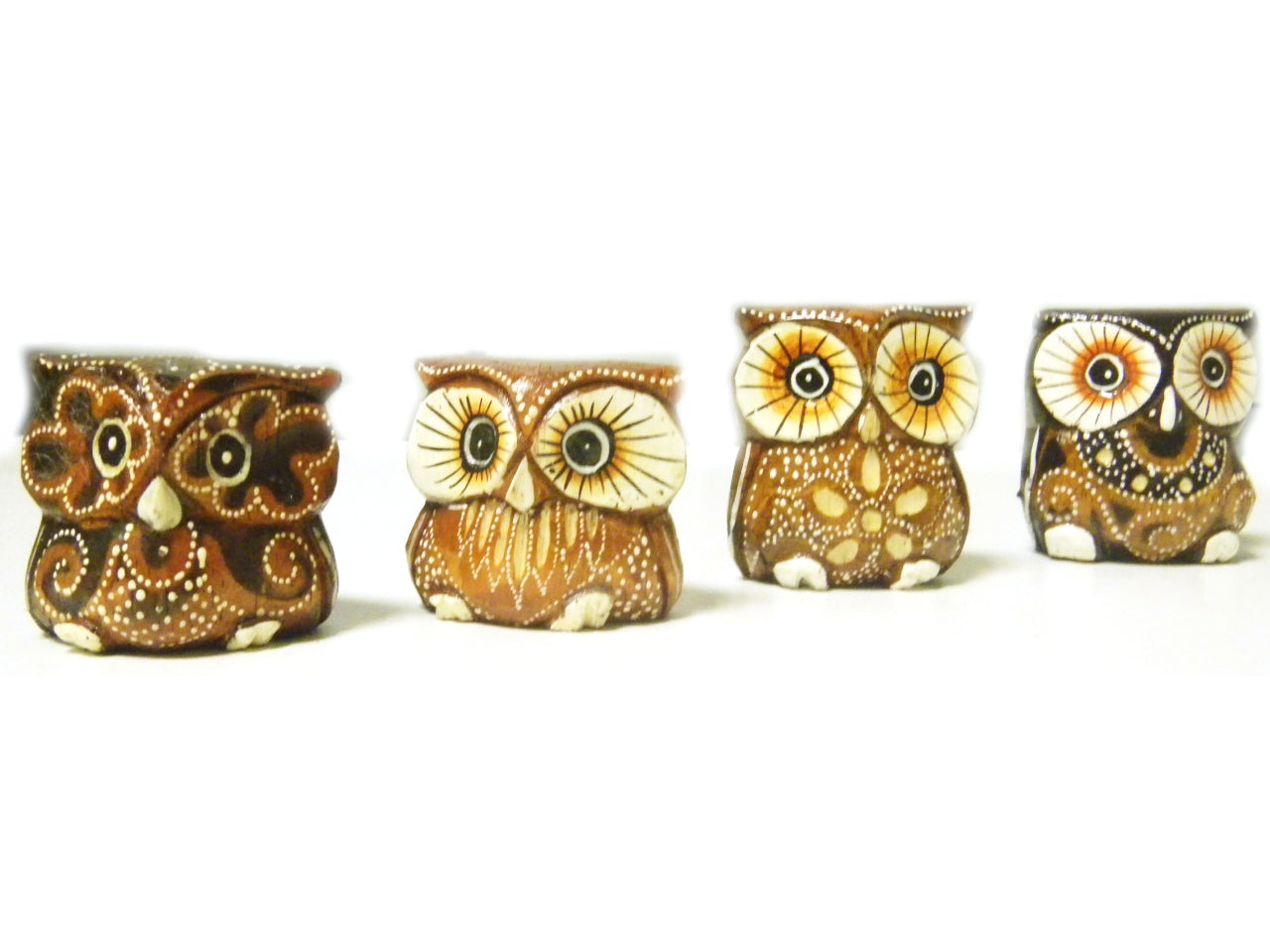 Gufo in legno antico 4cm