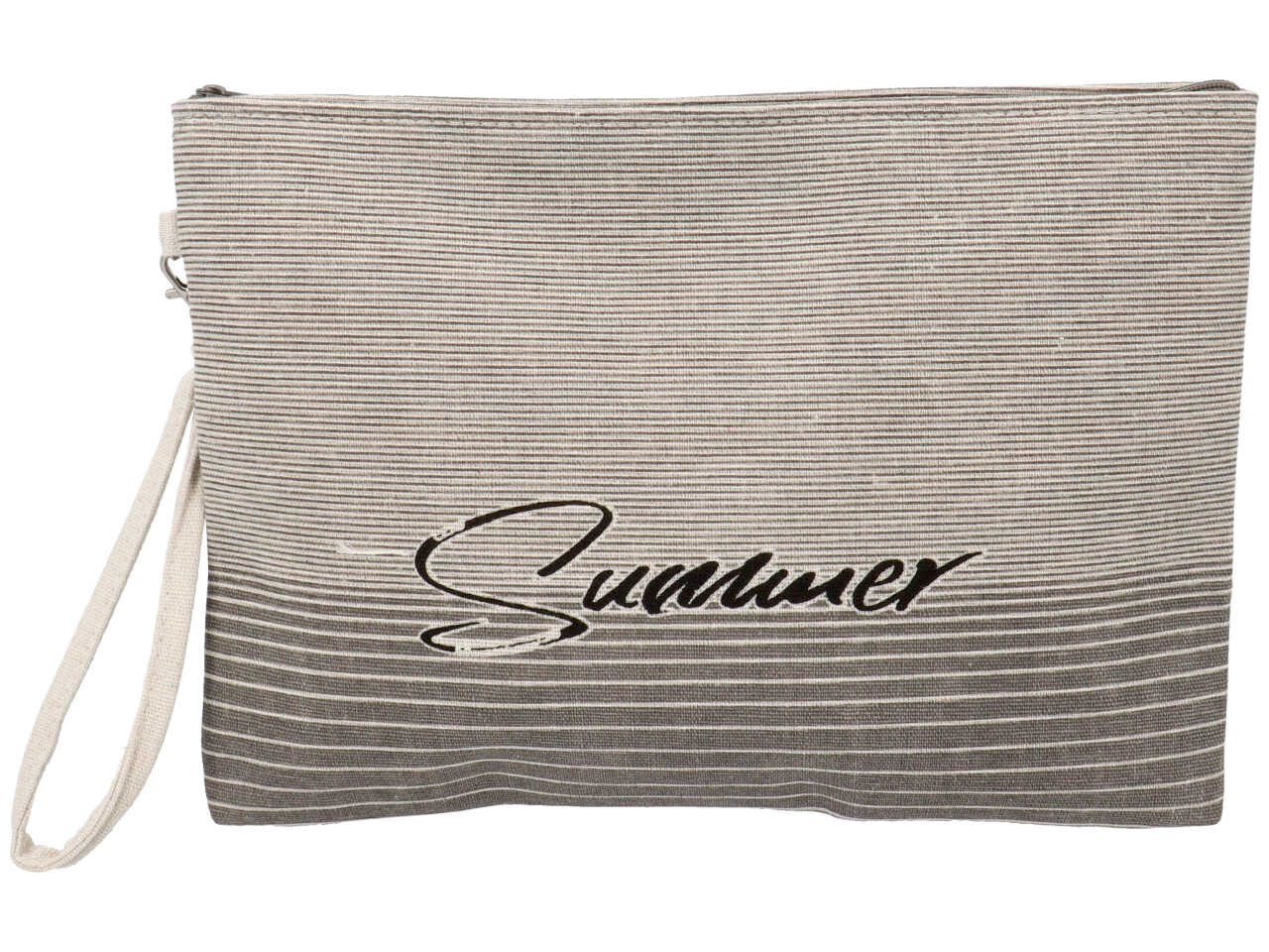 Pochette a mano summer a strisce 30x20cm colore grigio