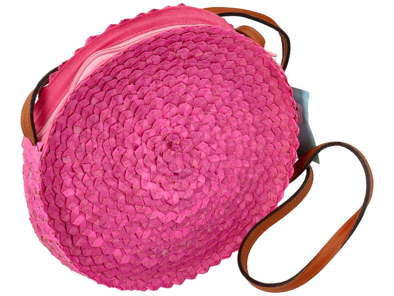 Borsa rotonda 25cm colore rosa