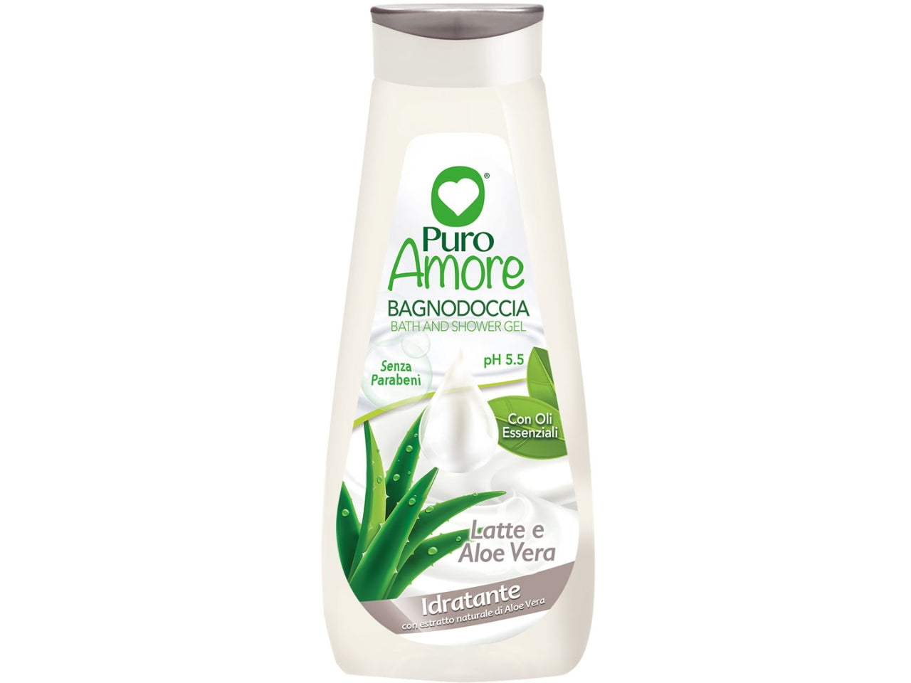 Puro amore bagnodoccia 750ml latte e aloe $