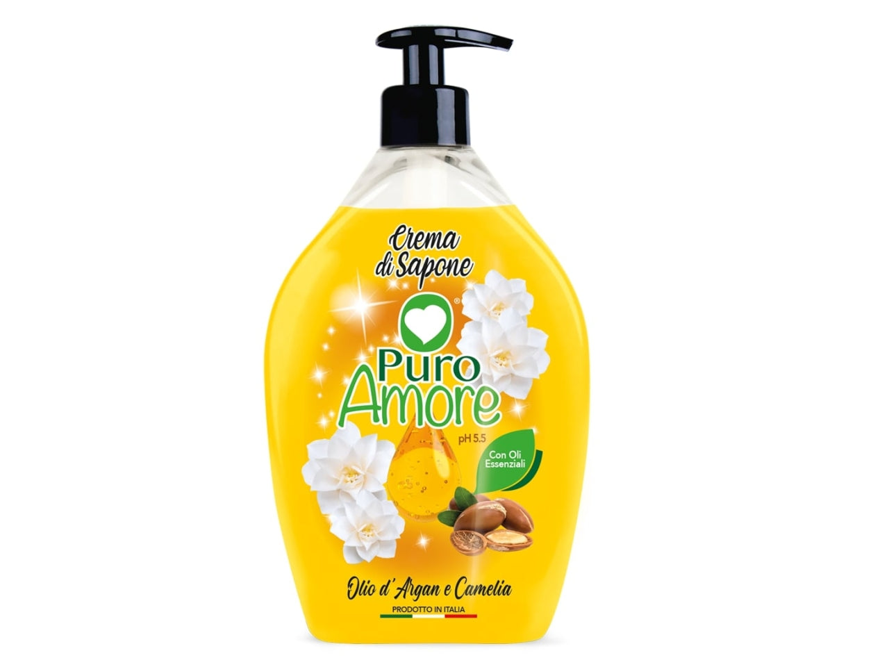 Puro amore sapone liquido 750ml argan e camelia $