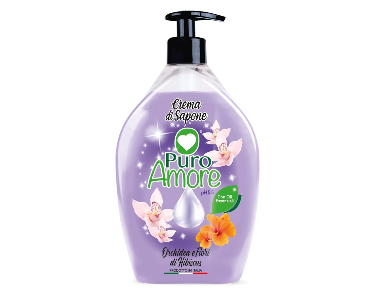 Puro amore sapone liquido 750ml orchidea ed ibiscus $