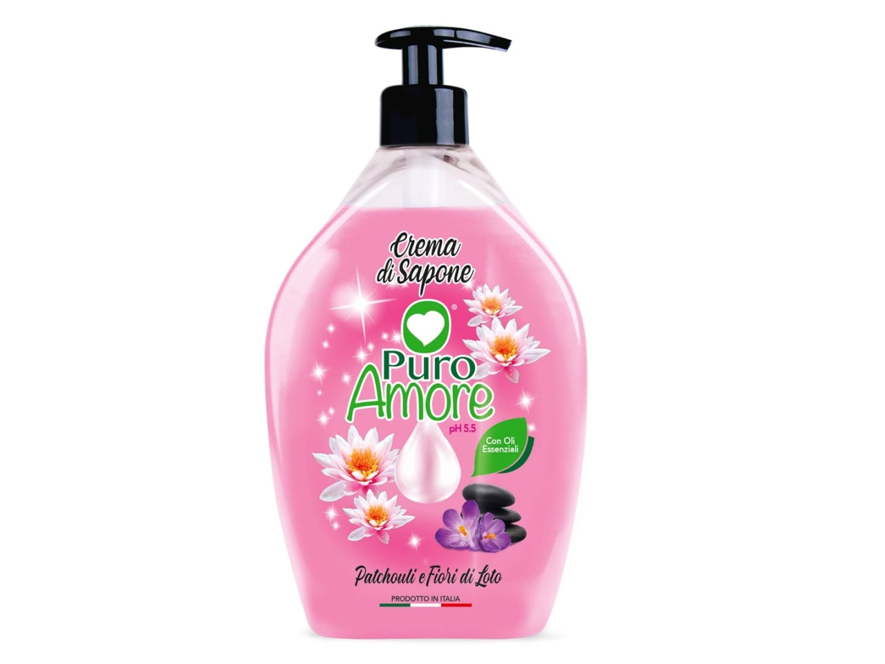 Puro amore sapone liquido 750ml patcho e fiorloto $