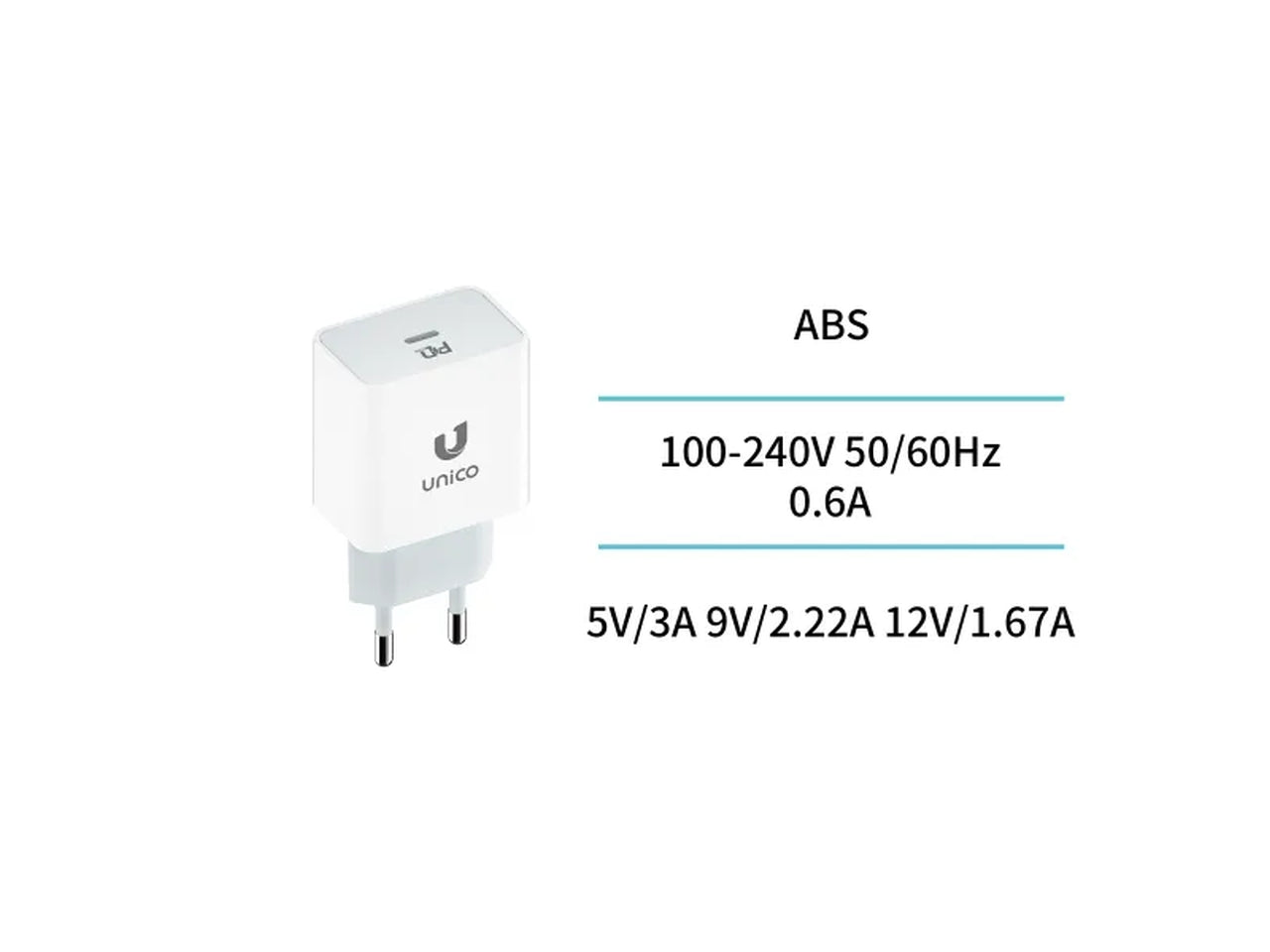 Caricabatterie domestico singolo C PD20W aspetto Apple