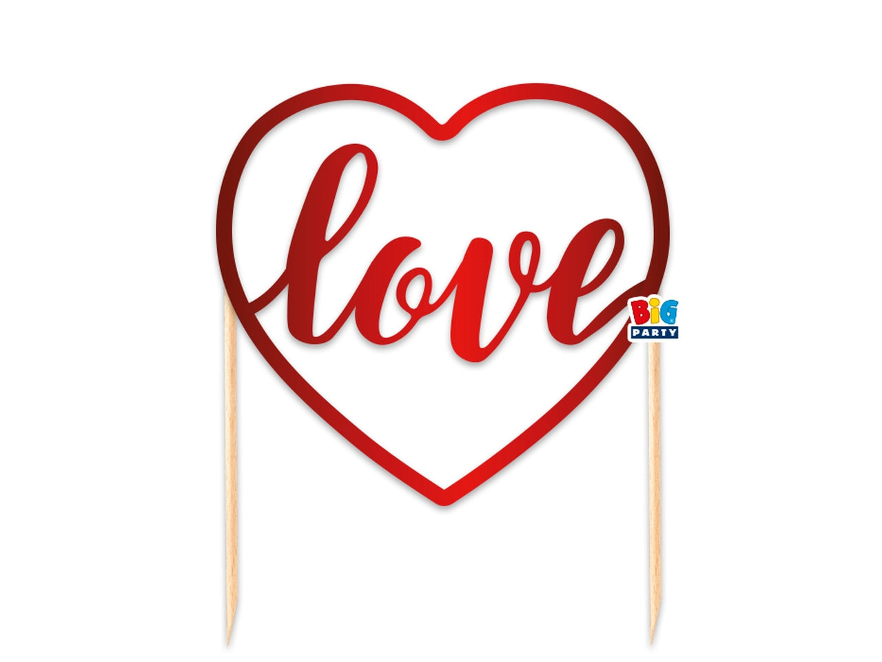 Cake topper italic love