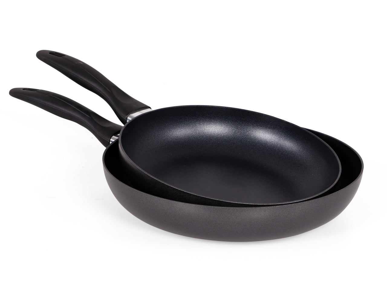 Set 2 padelle antiaderenti in alluminio pressato per induzione, gas, ceramica, Medua 24 cm e 28 cm - Casa Collection