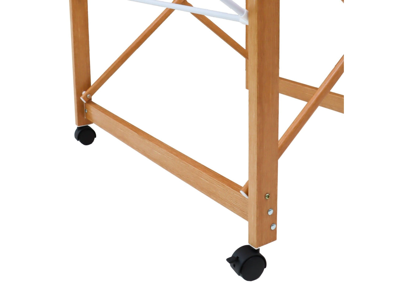Stendibiancheria estensibile in metallo, rivestita in legno, 30 metri di stenditura 178x68x104 cm - Casa Collection