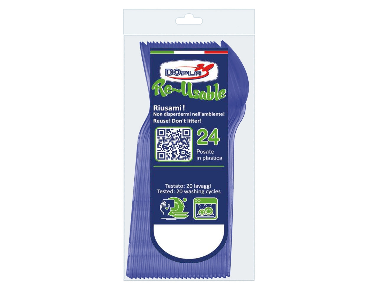 Cucchiani dessert blu - confezione da 24 cucchiaini