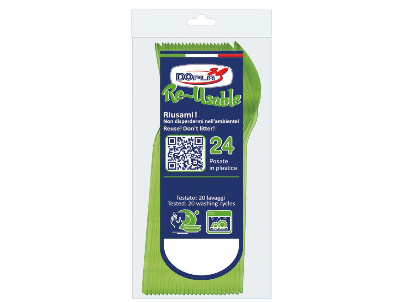 Cucchiani dessert verde acido - confezione da 24 cucchiaini