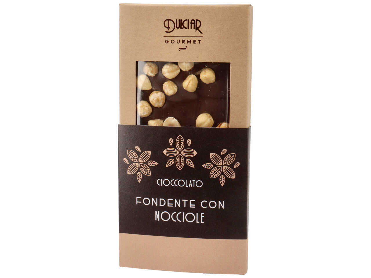 Tavoletta gourmet fondente e nocciole 100gr