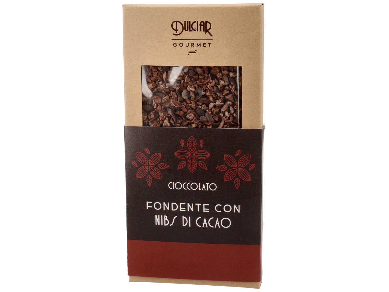 Tavoletta gourmet fondente con nibs al cacao 100gr
