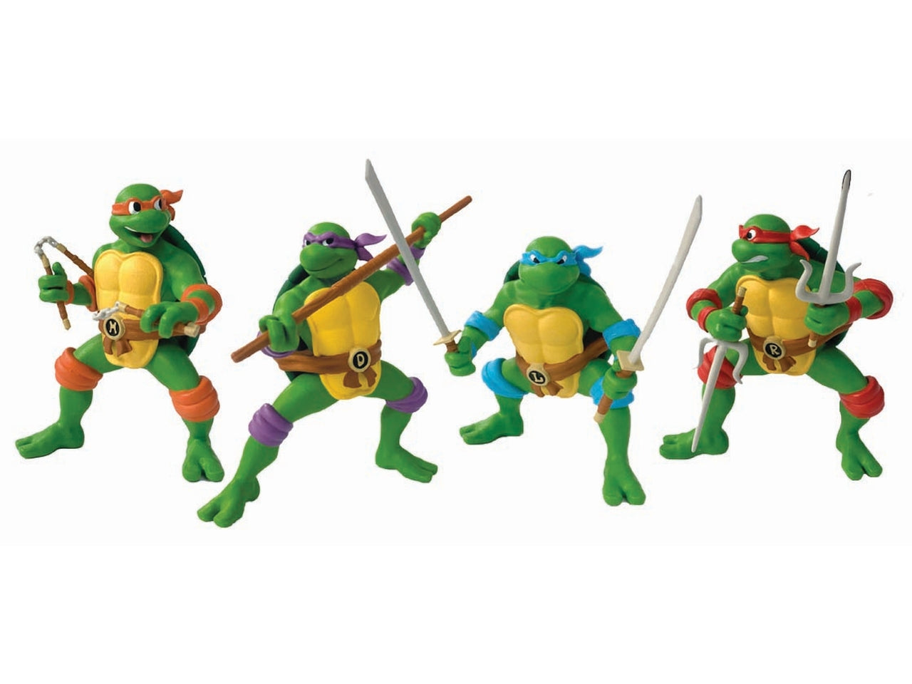 Set da 4 personaggi da collezione delle tartarughe ninja