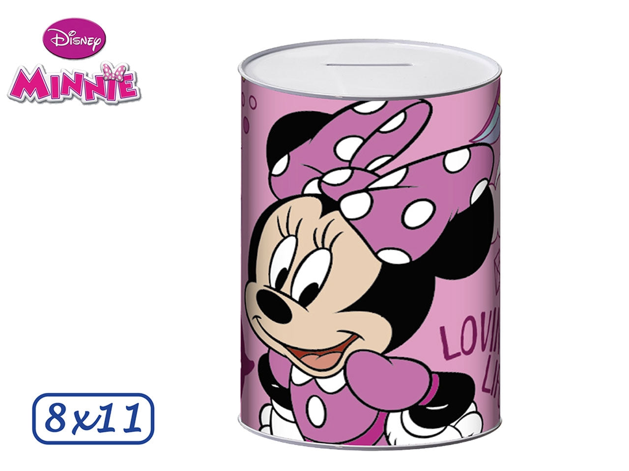 Salvadanaio Minnie multicolor latta 8x11 - Eol