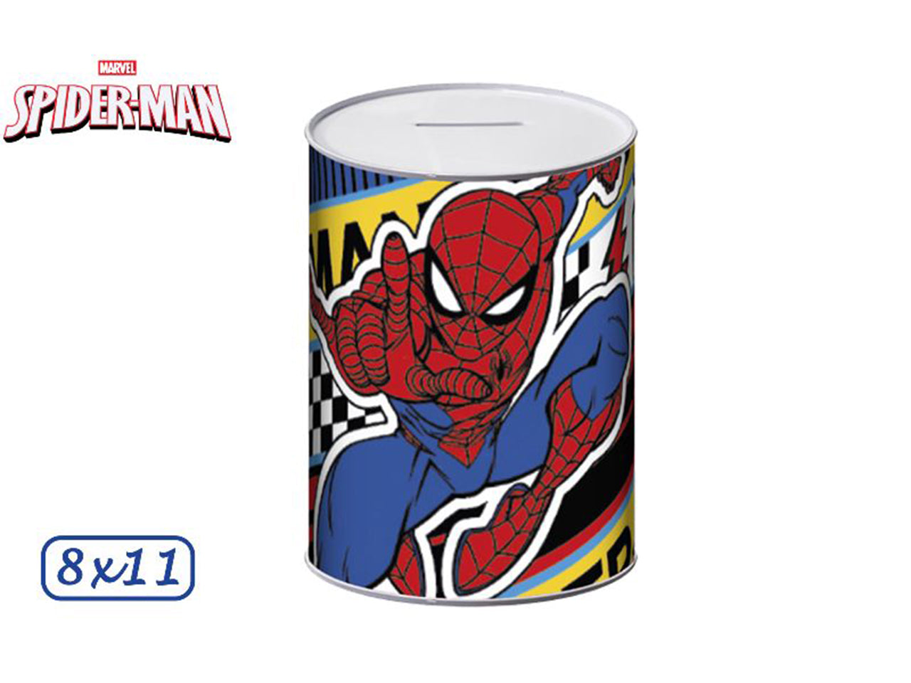 Salvadanaio in latta gold8x11 Spiderman