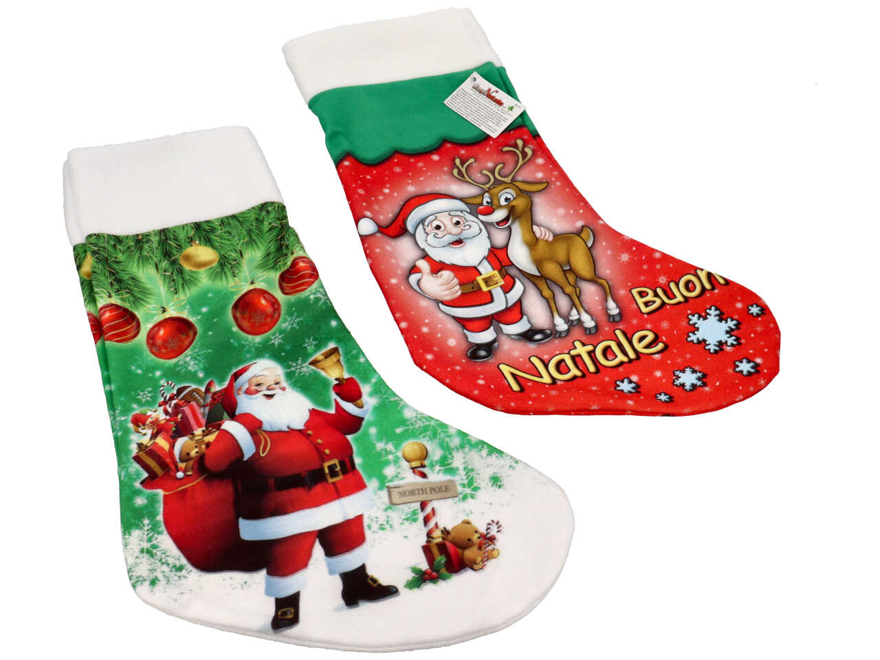 Calza 24x46 poliestere rossa/verde ac-13393