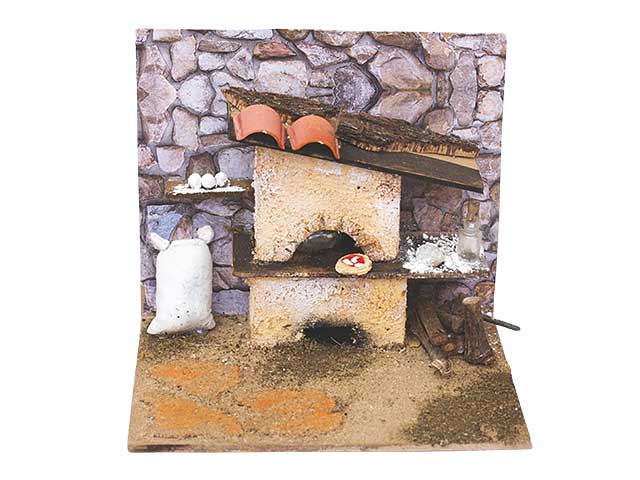 Accessorio per presepe, scena forno 14x20xh18cm pr-23954