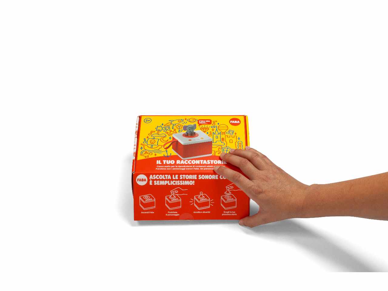 Racconta storie - faba starter set - bianco+ personaggio sonoro ele l'elefante