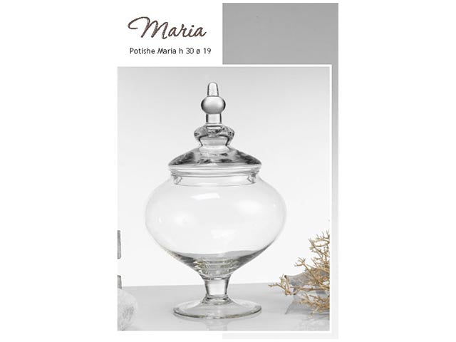 Maria potiche trasparente 30cm