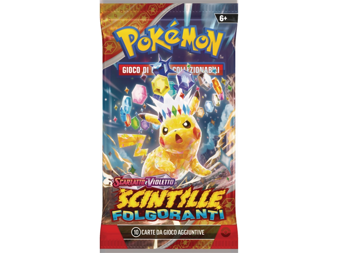 Bustina Singola Pokémon Scarlatto e Violetto 08 - Multicolor, Plastica e Carta, Età 6+ la busta contiene 10 pezzi