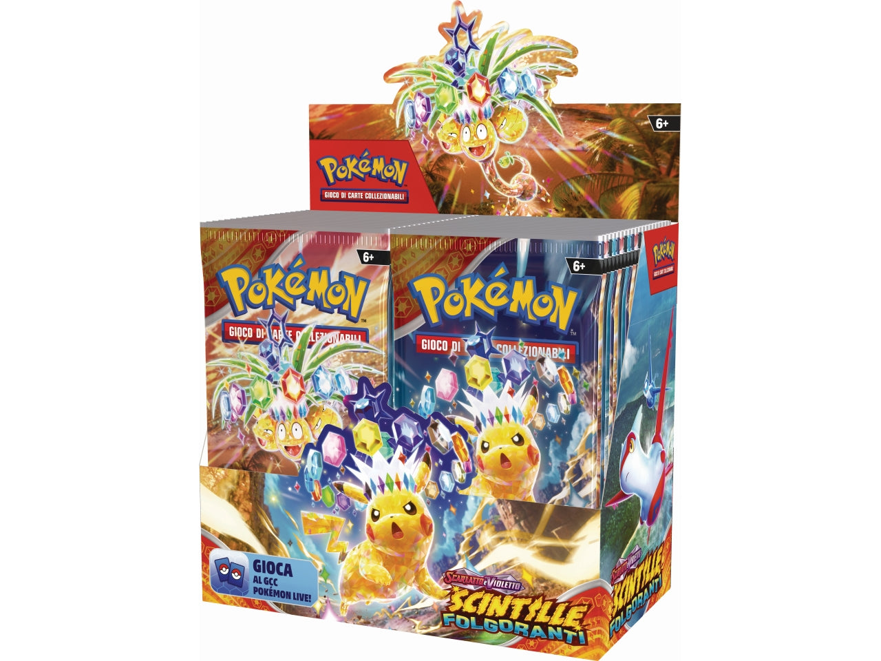 Bustina Singola Pokémon Scarlatto e Violetto 08 - Multicolor, Plastica e Carta, Età 6+ la busta contiene 10 pezzi