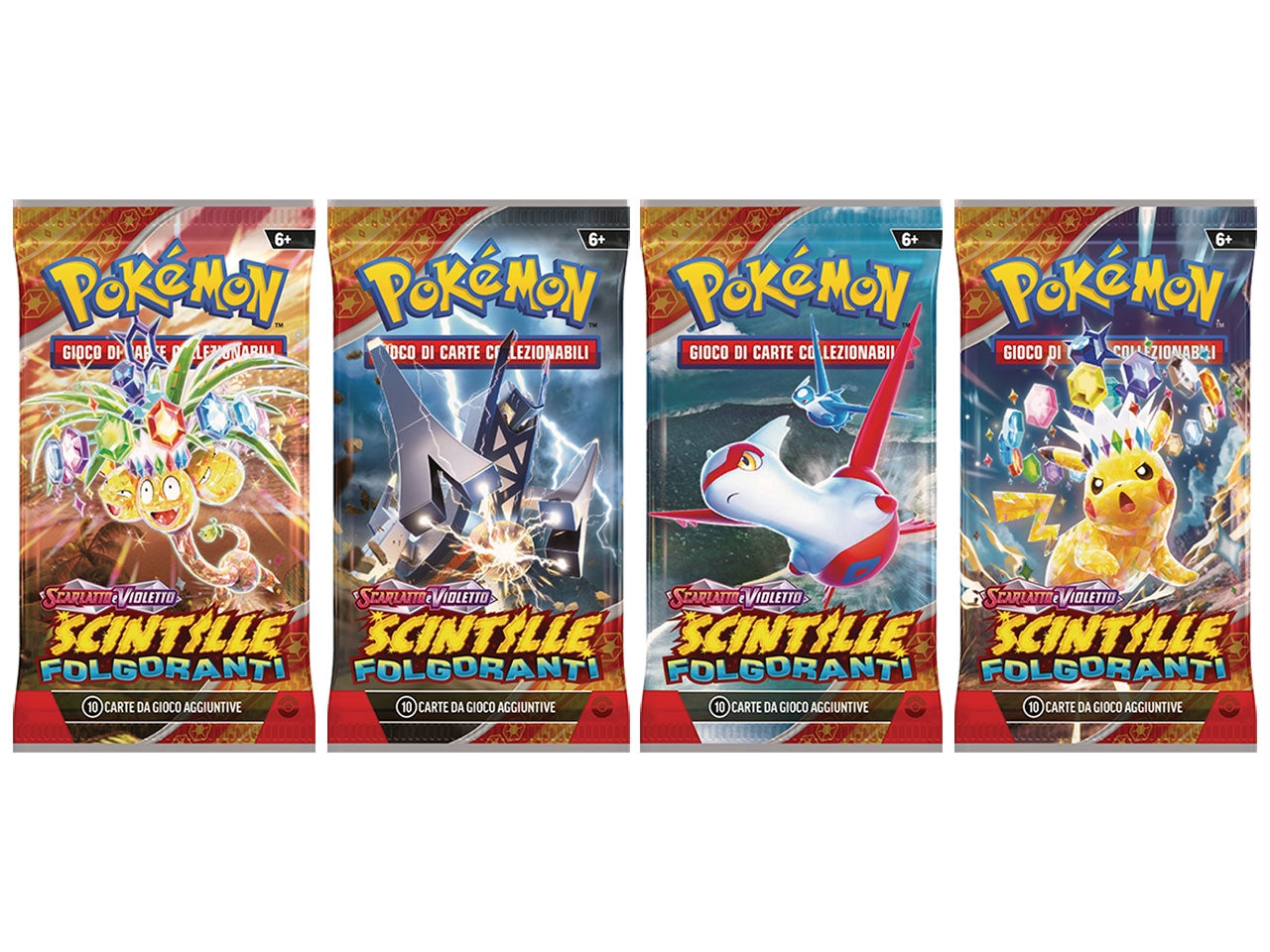 Bustina Singola Pokémon Scarlatto e Violetto 08 - Multicolor, Plastica e Carta, Età 6+ la busta contiene 10 pezzi