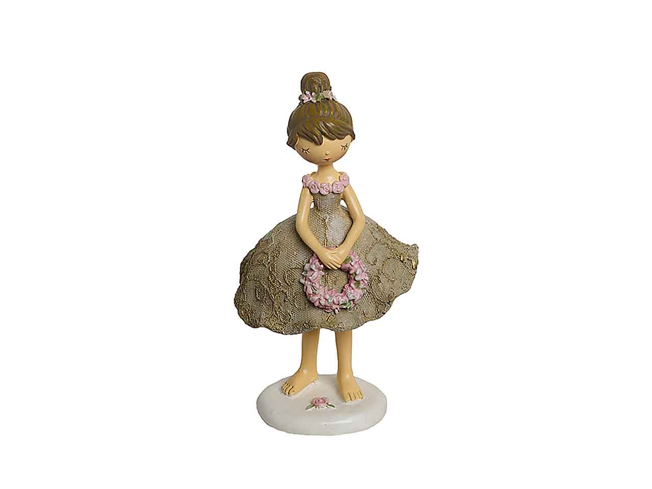 Bimba c/vestito beige h11,5cm tb1541c