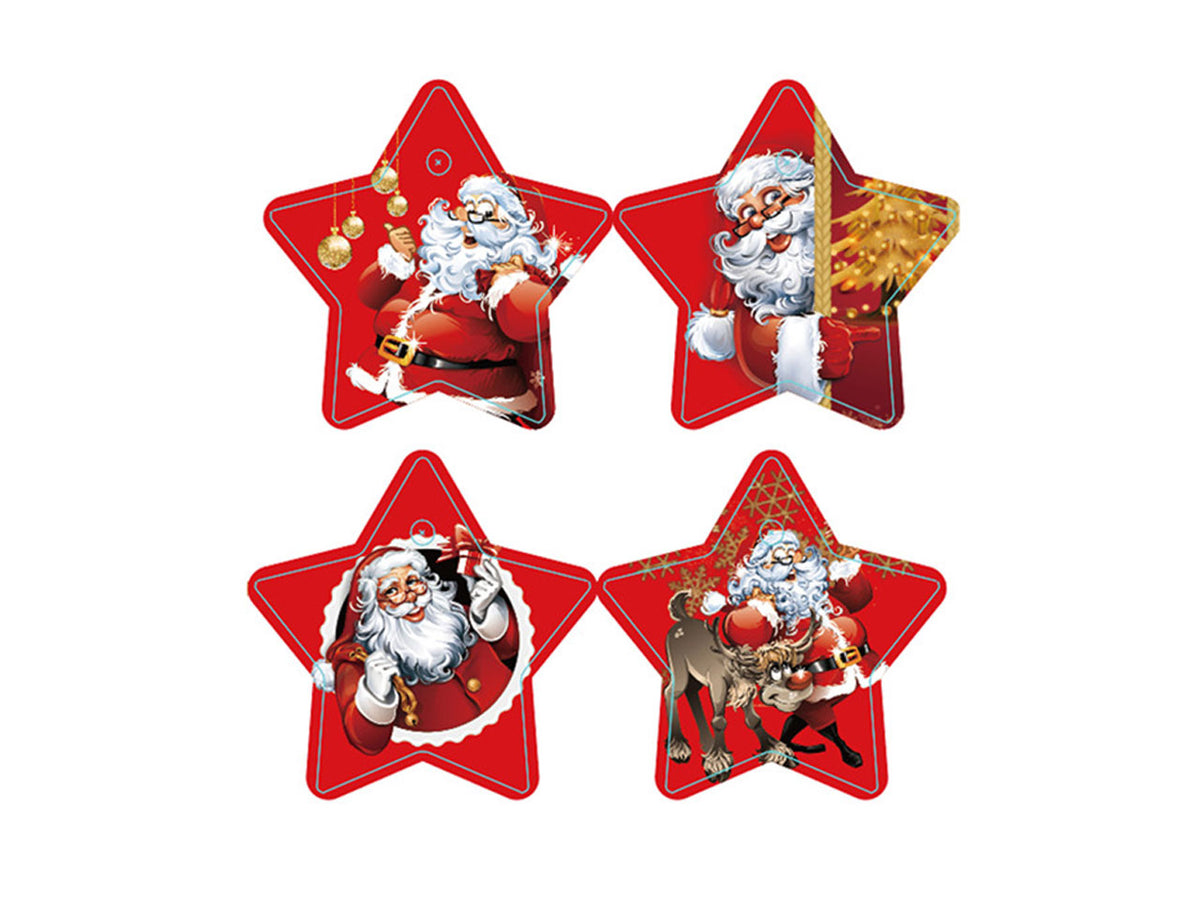 Etichetta stella 400g 7x7cm set da 6 etichette