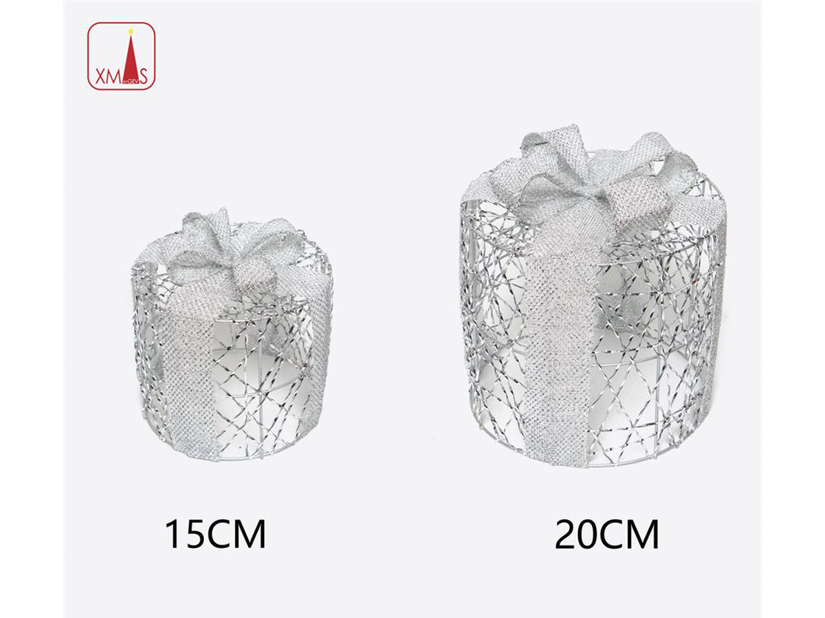 Pacco regalo rotondo 15cm/20cm set da 2 pacchi