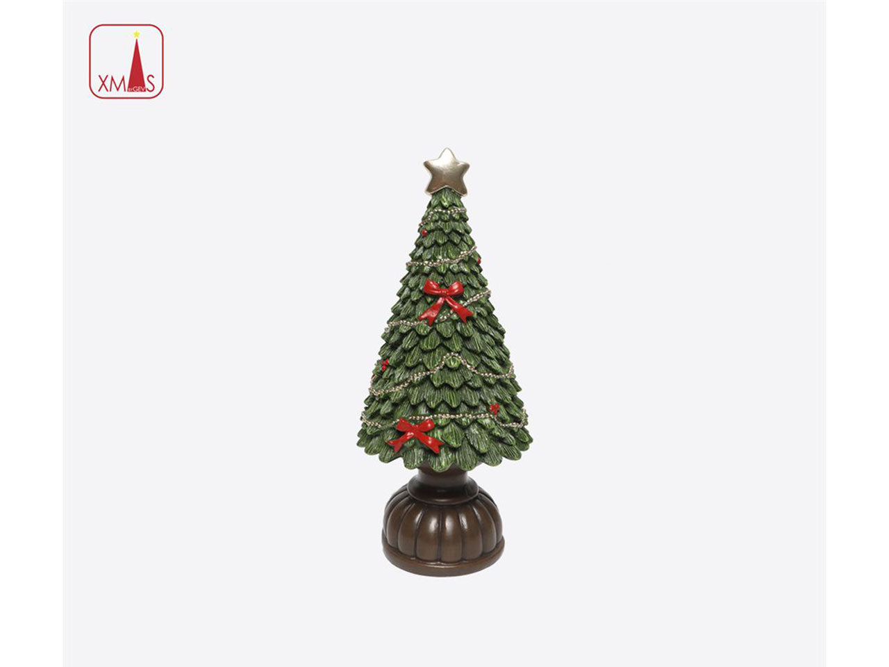 Albero h.26x10cm con fiocchetti