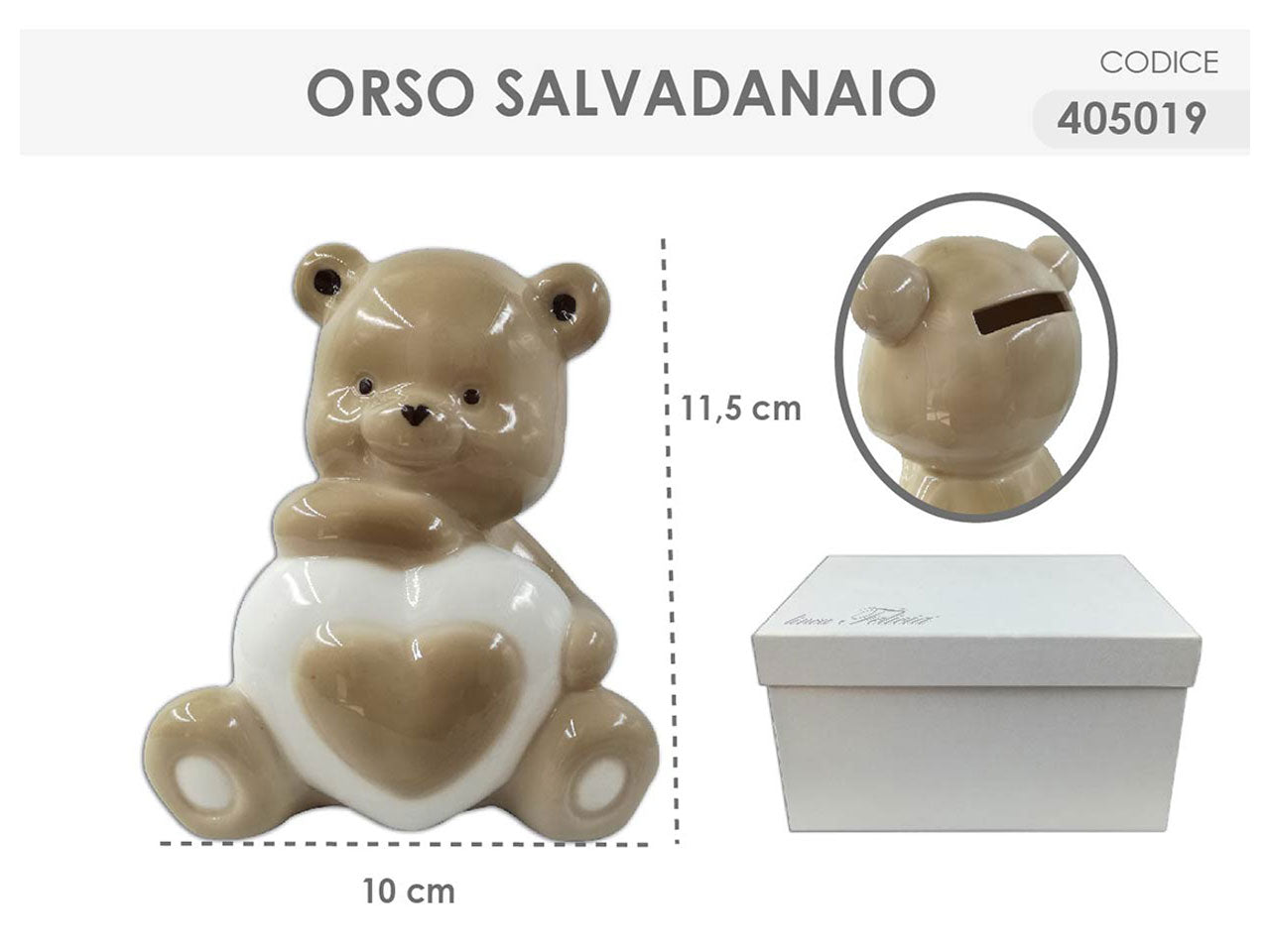 Orso salvadanaio 11,5cm