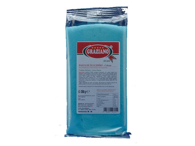 Pasta di zucchero 250gr celeste