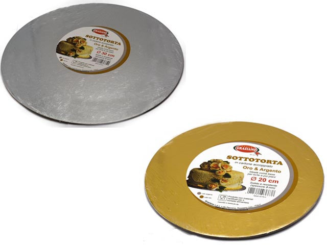 Sottotorta oro/argento 28cm