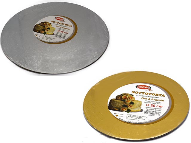 Sottotorta oro/argento 30cm