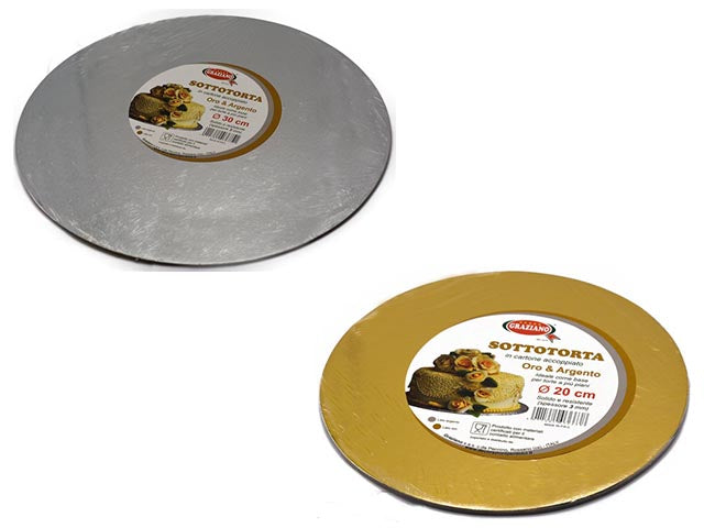 Sottotorta oro/argento 34cm