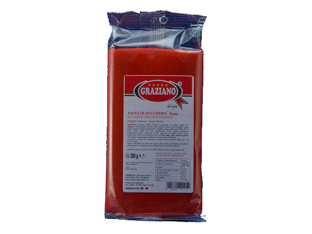 Pasta di zucchero 250gr rossa