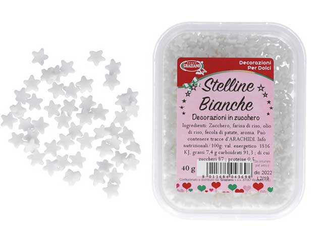 Stelline di zucchero bianche 40gr
