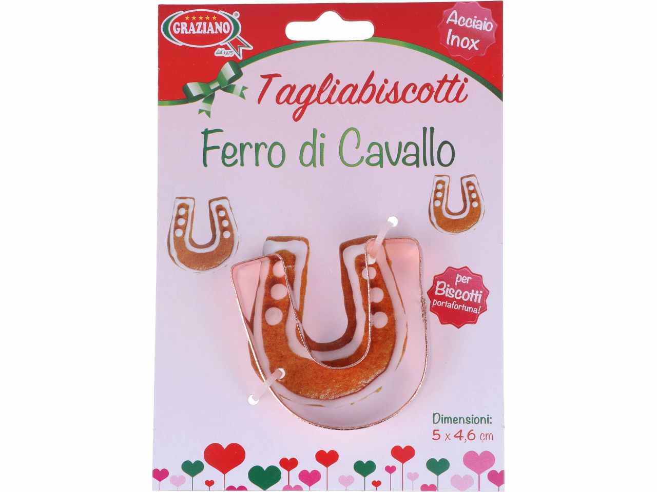 tagliabiscotti a forma di ferro di cavallo